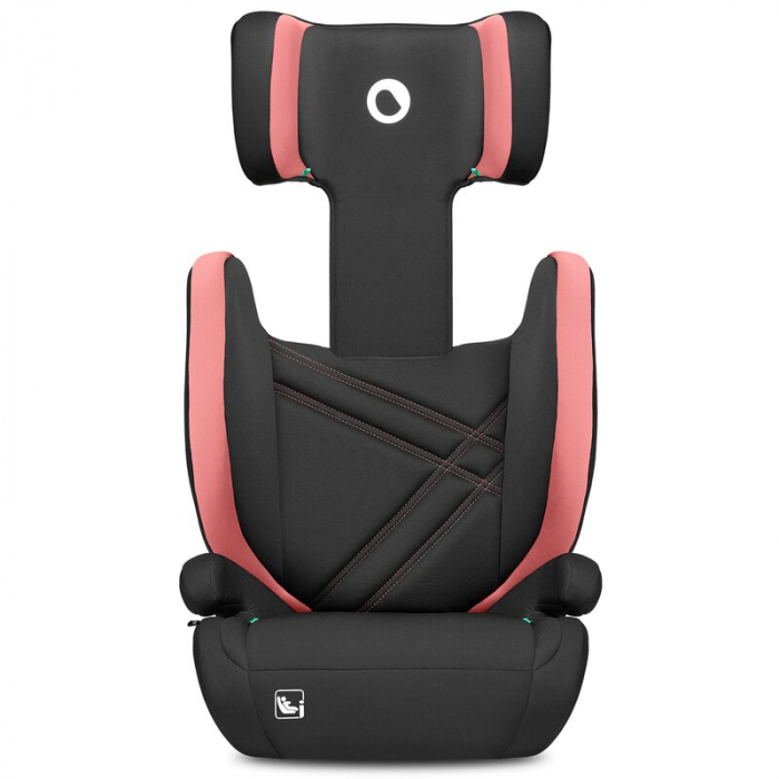 Lionelo - Scaun auto, Hugo i-Size, Universal, Orientare in directia sensului de mers, Reglabil, Conform standardului de securitate R129, 100-150 cm, 4-12 ani, Roz [4]