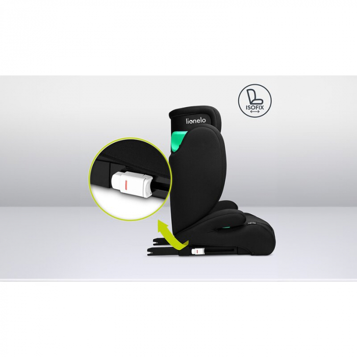 Lionelo - Scaun auto, Hugo i-Size, Universal, Orientare in directia sensului de mers, Reglabil, Conform standardului de securitate R129, 100-150 cm, 4-12 ani, Rosu [14]