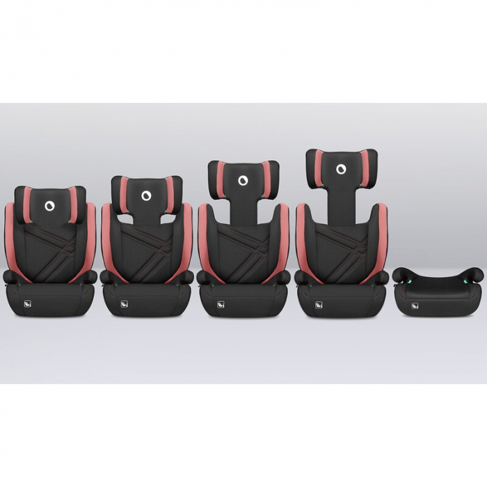 Lionelo - Scaun auto, Hugo i-Size, Universal, Orientare in directia sensului de mers, Reglabil, Conform standardului de securitate R129, 100-150 cm, 4-12 ani, Roz [16]
