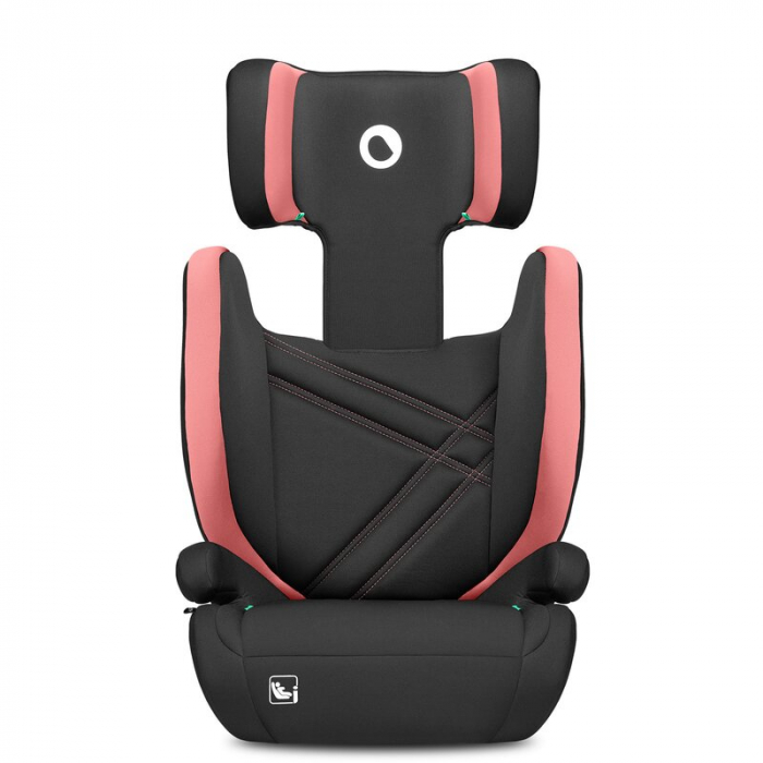 Lionelo - Scaun auto, Hugo i-Size, Universal, Orientare in directia sensului de mers, Reglabil, Conform standardului de securitate R129, 100-150 cm, 4-12 ani, Roz [5]