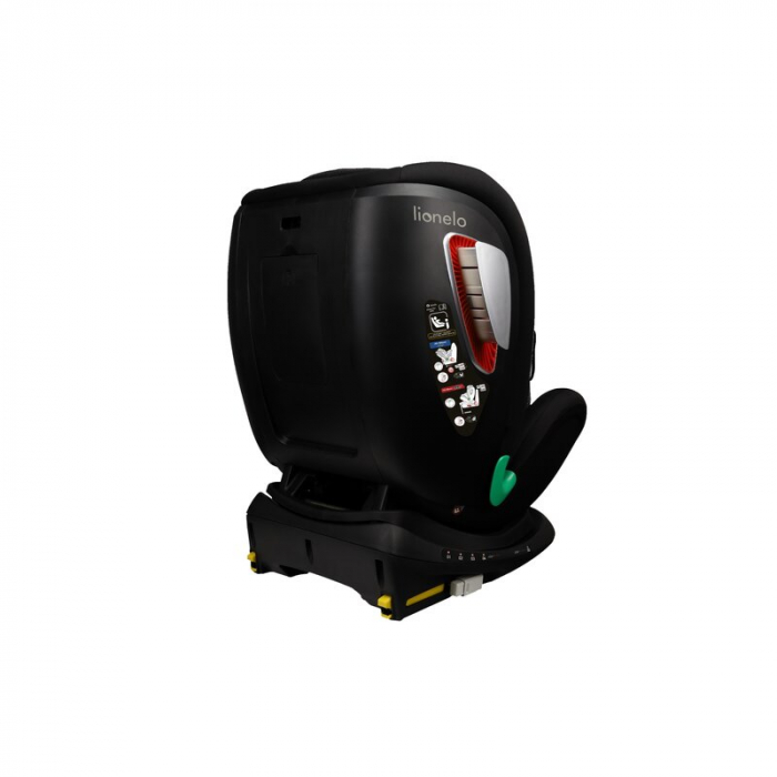 Lionelo - Scaun auto I-size Antoon Plus, Pozitie de somn, Protectie laterala, Rotire 360 grade, 0-18 kg, Cu Isofix si picior de sustinere, Negru, Testat ADAC, Conform cu standardul european de securit [11]