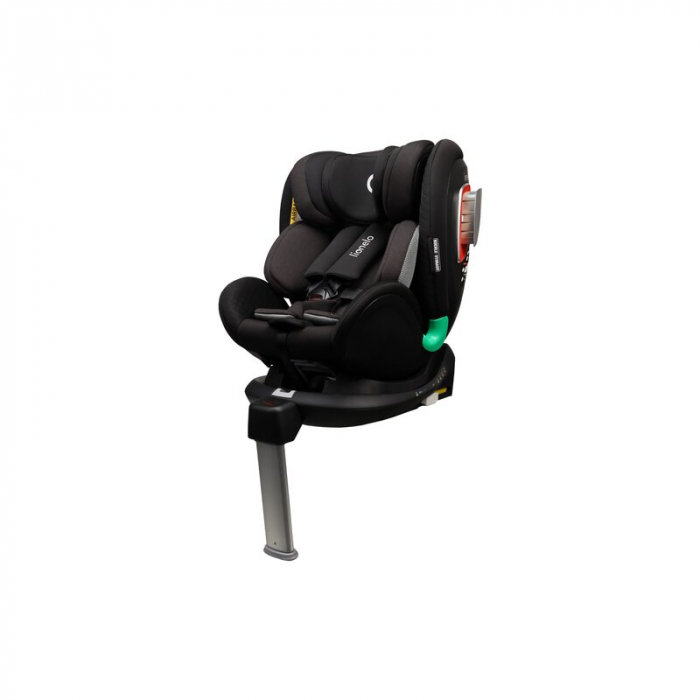 Lionelo - Scaun auto I-size Antoon Plus, Pozitie de somn, Protectie laterala, Rotire 360 grade, 0-18 kg, Cu Isofix si picior de sustinere, Negru, Testat ADAC, Conform cu standardul european de securit [5]