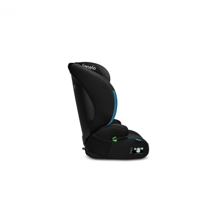 Lionelo - Scaun auto Lars i-Size, Cu tetiera reglabila in 10 pozitii, Cu pozitionare spre sensul de mers, 15-36 Kg, 100-150 cm, Conform cu standardul european de securitate ECE R129/03, Negru/Albastru [8]