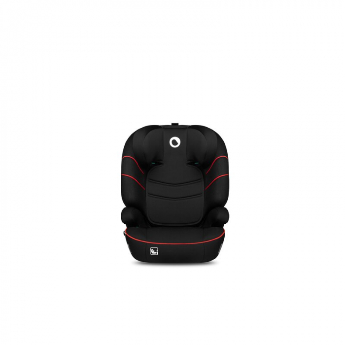 Lionelo - Scaun auto Lars i-Size, Cu tetiera reglabila in 10 pozitii, Cu pozitionare spre sensul de mers, 15-36 Kg, 100-150 cm, Conform cu standardul european de securitate ECE R129/03, Negru/Rosu [7]