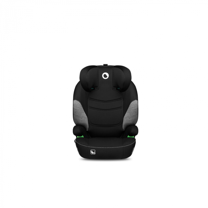 Lionelo - Scaun auto Lars i-Size, Cu tetiera reglabila in 10 pozitii, Cu pozitionare spre sensul de mers, 15-36 Kg, 100-150 cm, Conform cu standardul european de securitate ECE R129/03, Negru/Gri [6]