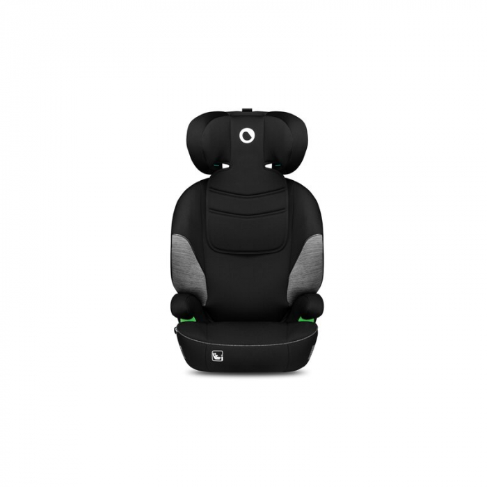 Lionelo - Scaun auto Lars i-Size, Cu tetiera reglabila in 10 pozitii, Cu pozitionare spre sensul de mers, 15-36 Kg, 100-150 cm, Conform cu standardul european de securitate ECE R129/03, Negru/Gri [4]