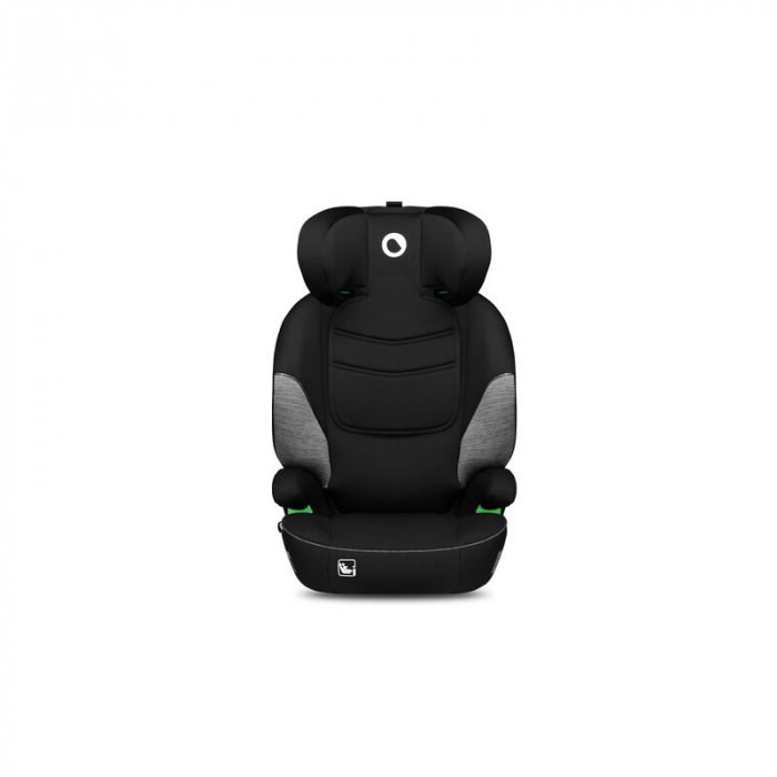 Lionelo - Scaun auto Lars i-Size, Cu tetiera reglabila in 10 pozitii, Cu pozitionare spre sensul de mers, 15-36 Kg, 100-150 cm, Conform cu standardul european de securitate ECE R129/03, Negru/Gri [5]