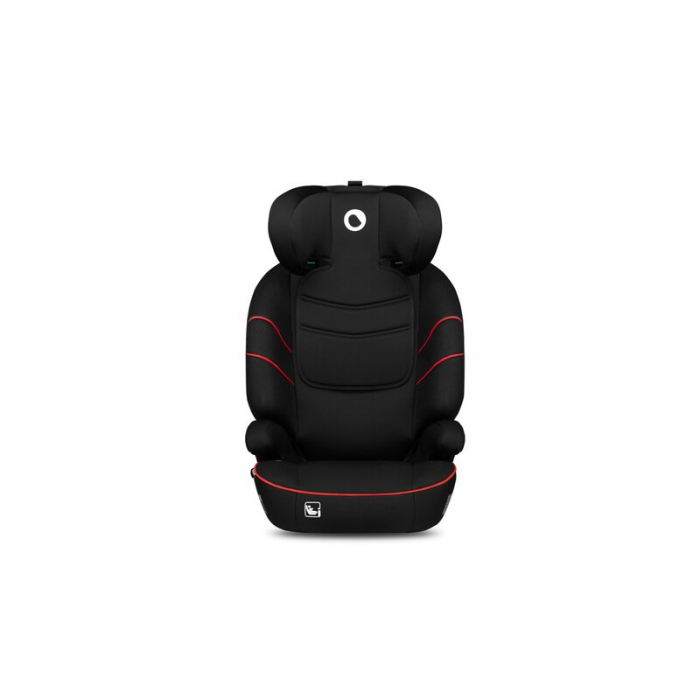 Lionelo - Scaun auto Lars i-Size, Cu tetiera reglabila in 10 pozitii, Cu pozitionare spre sensul de mers, 15-36 Kg, 100-150 cm, Conform cu standardul european de securitate ECE R129/03, Negru/Rosu [5]
