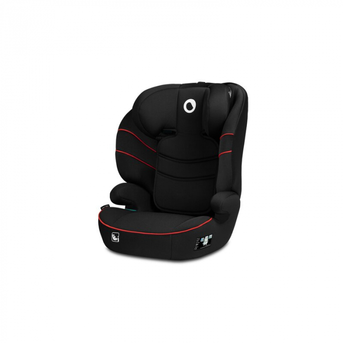 Lionelo - Scaun auto Lars i-Size, Cu tetiera reglabila in 10 pozitii, Cu pozitionare spre sensul de mers, 15-36 Kg, 100-150 cm, Conform cu standardul european de securitate ECE R129/03, Negru/Rosu [2]