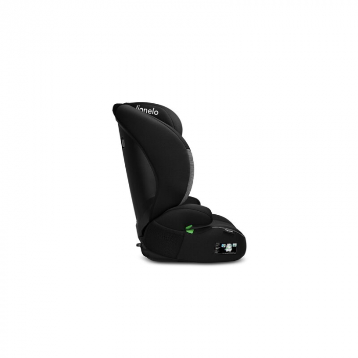 Lionelo - Scaun auto Lars i-Size, Cu tetiera reglabila in 10 pozitii, Cu pozitionare spre sensul de mers, 15-36 Kg, 100-150 cm, Conform cu standardul european de securitate ECE R129/03, Negru/Gri [8]