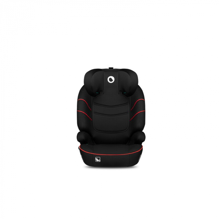 Lionelo - Scaun auto Lars i-Size, Cu tetiera reglabila in 10 pozitii, Cu pozitionare spre sensul de mers, 15-36 Kg, 100-150 cm, Conform cu standardul european de securitate ECE R129/03, Negru/Rosu [6]