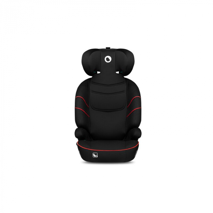 Lionelo - Scaun auto Lars i-Size, Cu tetiera reglabila in 10 pozitii, Cu pozitionare spre sensul de mers, 15-36 Kg, 100-150 cm, Conform cu standardul european de securitate ECE R129/03, Negru/Rosu [4]