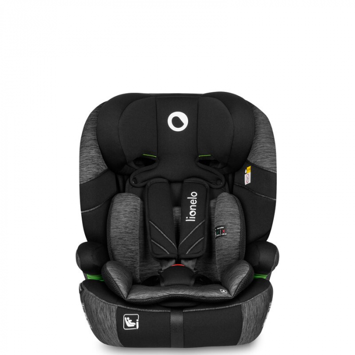 Lionelo - Scaun auto, Levi One i-Size, Universal, Instalare FWF, Cu tetiera reglabila in 10 pozitii, Cu spatar detasabil, 76-150 cm, Conform cu R129, Gri [5]