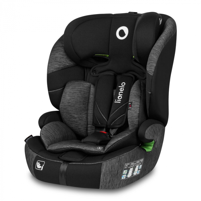 Lionelo - Scaun auto, Levi One i-Size, Universal, Instalare FWF, Cu tetiera reglabila in 10 pozitii, Cu spatar detasabil, 76-150 cm, Conform cu R129, Gri [2]