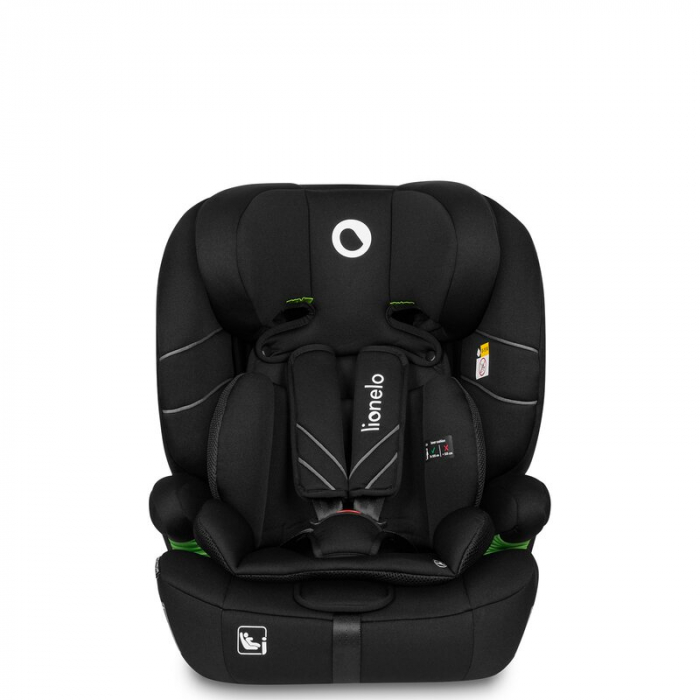 Lionelo - Scaun auto, Levi One i-Size, Universal, Instalare FWF, Cu tetiera reglabila in 10 pozitii, Cu spatar detasabil, 76-150 cm, Conform cu R129, Negru [5]