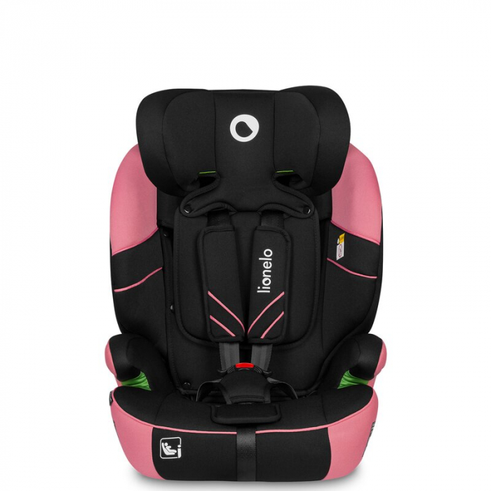 Lionelo - Scaun auto, Levi One i-Size, Universal, Instalare FWF, Cu tetiera reglabila in 10 pozitii, Cu spatar detasabil, 76-150 cm, Conform cu R129, Roz [4]