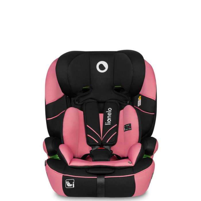 Lionelo - Scaun auto, Levi One i-Size, Universal, Instalare FWF, Cu tetiera reglabila in 10 pozitii, Cu spatar detasabil, 76-150 cm, Conform cu R129, Roz [5]