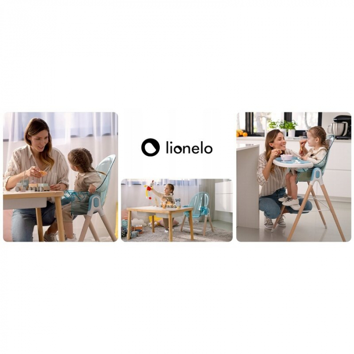 Lionelo - Scaun de masa Maya, 2 in 1, Transformabil, 3 pozitii de inclinare, Conform cu standardele europeane de securitate EN14988, EN12790, White [19]