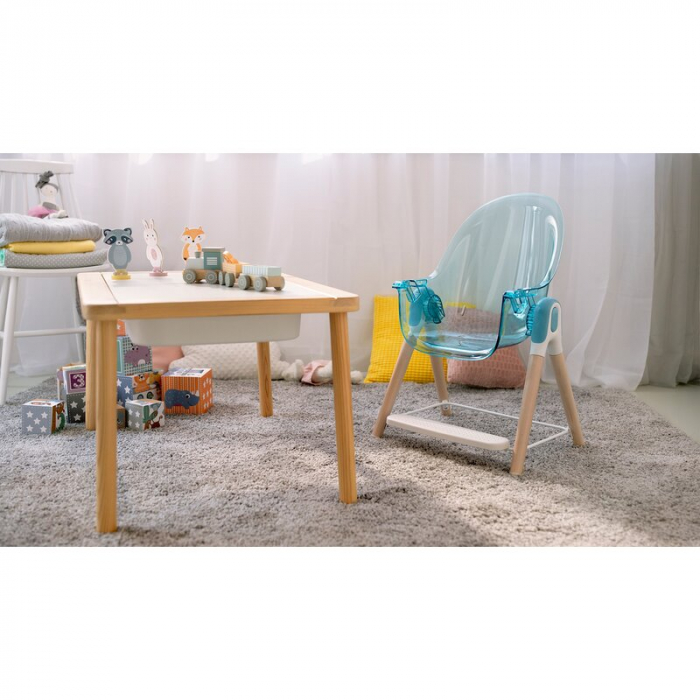 Lionelo - Scaun de masa Maya, 2 in 1, Transformabil, 3 pozitii de inclinare, Conform cu standardele europeane de securitate EN14988, EN12790, White [27]
