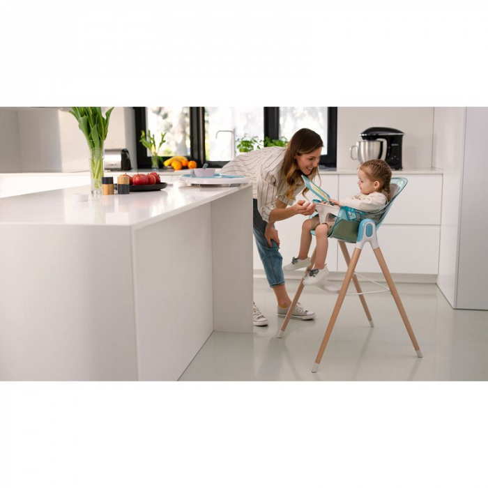 Lionelo - Scaun de masa Maya, 2 in 1, Transformabil, 3 pozitii de inclinare, Conform cu standardele europeane de securitate EN14988, EN12790, White [28]