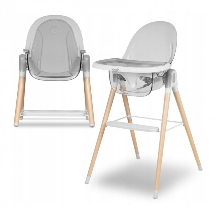 Lionelo - Scaun de masa Maya, 2 in 1, Transformabil, 3 pozitii de inclinare, Conform cu standardele europeane de securitate EN14988, EN12790, White [3]