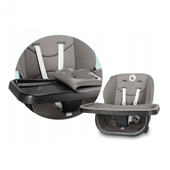 Lionelo - Scaun de masa Mona, 4 in 1, Transformabil, Reglabil in inaltime in 3 pozitii, Conform cu standardele europene de securitate EN14988, EN16120, Black Onyx [17]