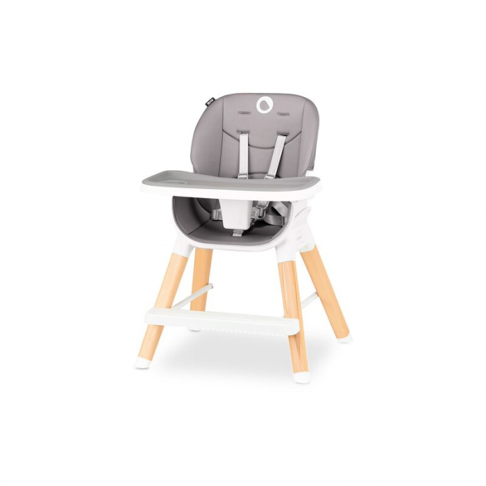 Lionelo - Scaun de masa Mona, 4 in 1, Transformabil, Reglabil in inaltime in 3 pozitii, Conform cu standardele europene de securitate EN14988, EN16120, Stone [8]