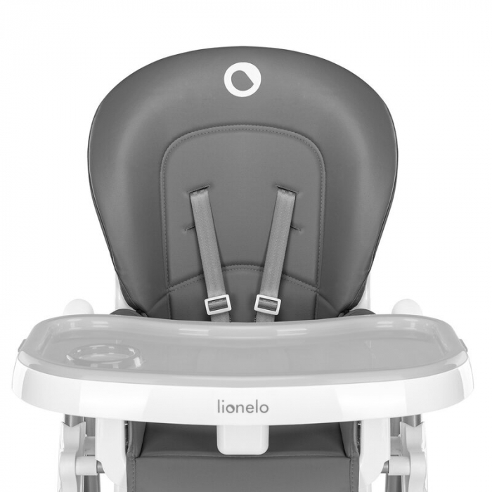 Lionelo - Scaun de masa Reglabil, 6 Pozitii pe inaltime, Spatar reglabil in 3 pozitii, Linn Plus din metal, Conform cu standardul europeane de securitate EN14988, Gri [5]