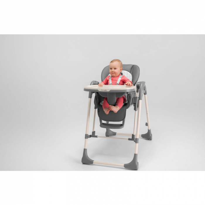 Lionelo - Scaun de masa si balansoar, 2 in 1, Laurice, Transformabil, Multifunctional, Inaltime si spatar reglabile, Cu melodii de leagan, 0 luni+, Conform cu standardele europene de securitate EN 149 [7]