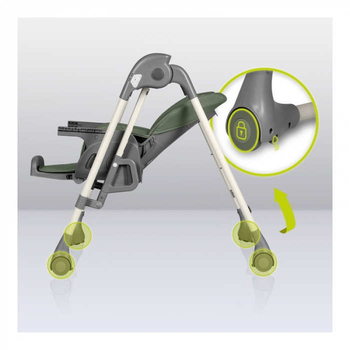 Lionelo - Scaun de masa si balansoar, 2 in 1, Laurice, Transformabil, Multifunctional, Inaltime si spatar reglabile, Cu melodii de leagan, 0 luni+, Conform cu standardele europene de securitate EN 149 [17]