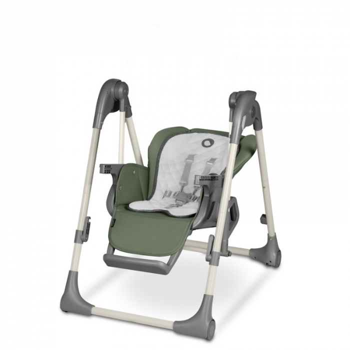 Lionelo - Scaun de masa si balansoar, 2 in 1, Laurice, Transformabil, Multifunctional, Inaltime si spatar reglabile, Cu melodii de leagan, 0 luni+, Conform cu standardele europene de securitate EN 149 [22]