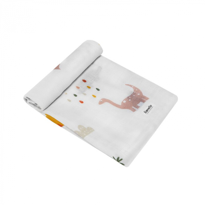 Lionelo - Set 3 scutece multifunctionale Dino, Din Bambus, 70x70 cm, Multicolor [6]