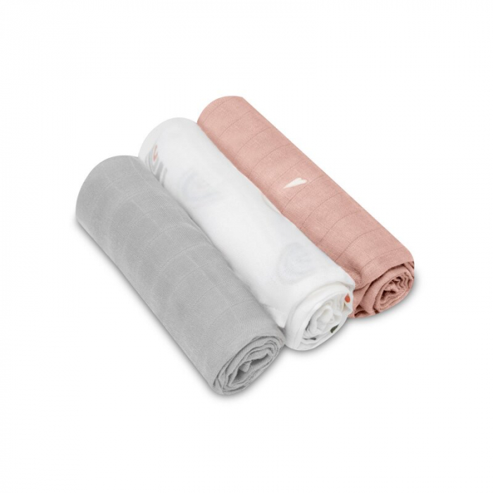 Lionelo - Set 3 scutece multifunctionale Rainbow, Din Bambus, 70x70 cm, Multicolor [5]