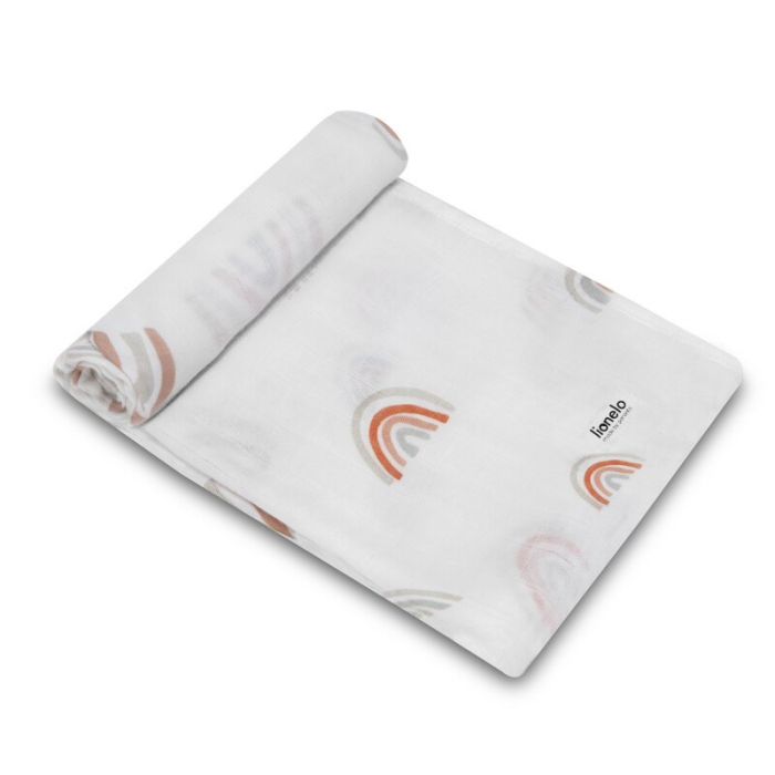 Lionelo - Set 3 scutece multifunctionale Rainbow, Din Bambus, 70x70 cm, Multicolor [7]