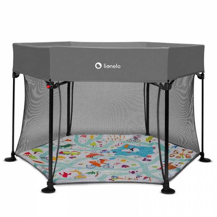 Lionelo - Tarc de joaca Roel, Pliere ultra-compacta, Conform cu standardul europeane de securitate EN12227, Multicolor [8]