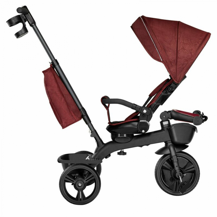 Lionelo - Tricicleta Kori, Cu suport de picioare, Control al directiei, Scaun reversibil, Rotire 360 grade, Pliabila, Conform cu standardul europeane de securitate EN71, Red Burgundy [12]