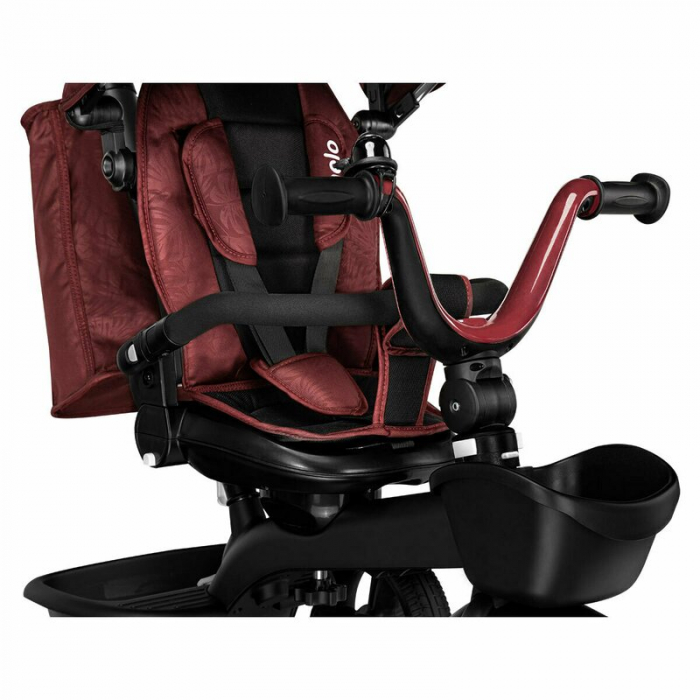 Lionelo - Tricicleta Kori, Cu suport de picioare, Control al directiei, Scaun reversibil, Rotire 360 grade, Pliabila, Conform cu standardul europeane de securitate EN71, Red Burgundy [21]