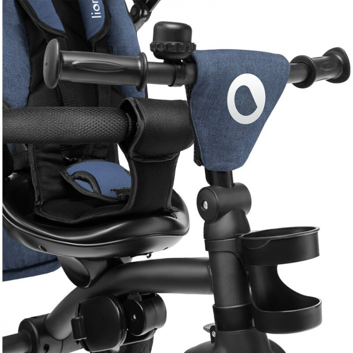 Lionelo - Tricicleta Tris, Mecanism de pedalare libera, Suport picioare, Control al directiei, Scaun reversibil, Rotire 360 grade, Pliabila, Conform cu standardul europeane de securitate EN71, Albastr [19]