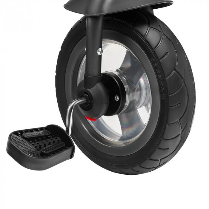 Lionelo - Tricicleta Tris, Mecanism de pedalare libera, Suport picioare, Control al directiei, Scaun reversibil, Rotire 360 grade, Pliabila, Conform cu standardul europeane de securitate EN71, Roz/Gri [24]