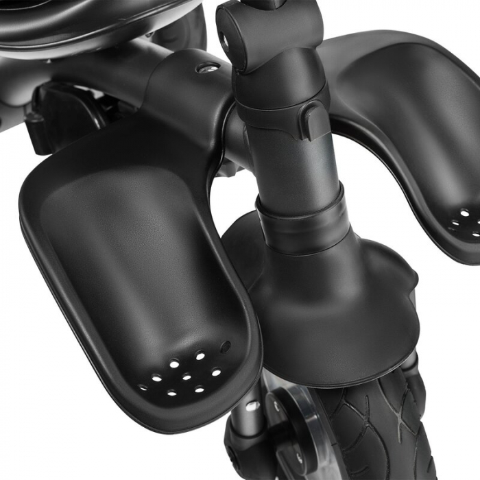 Lionelo - Tricicleta Tris, Mecanism de pedalare libera, Suport picioare, Control al directiei, Scaun reversibil, Rotire 360 grade, Pliabila, Conform cu standardul europeane de securitate EN71, Roz/Gri [23]