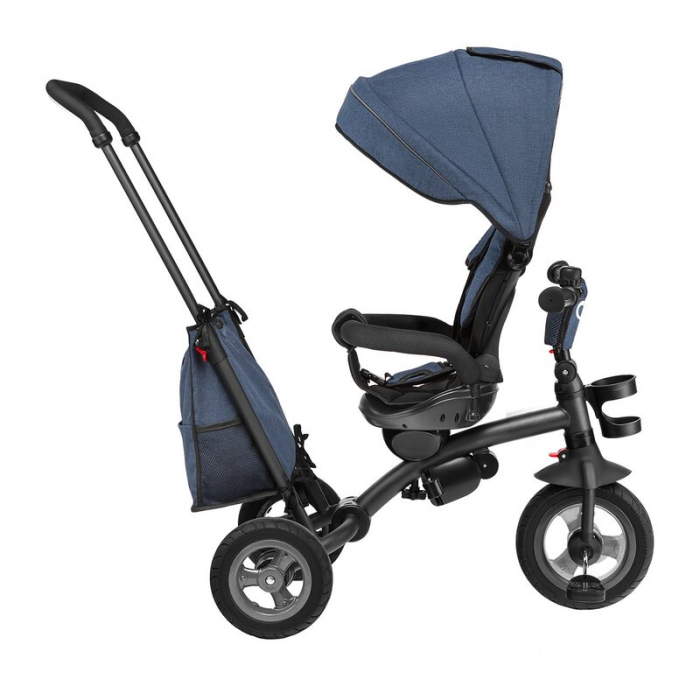 Lionelo - Tricicleta Tris, Mecanism de pedalare libera, Suport picioare, Control al directiei, Scaun reversibil, Rotire 360 grade, Pliabila, Conform cu standardul europeane de securitate EN71, Albastr [11]