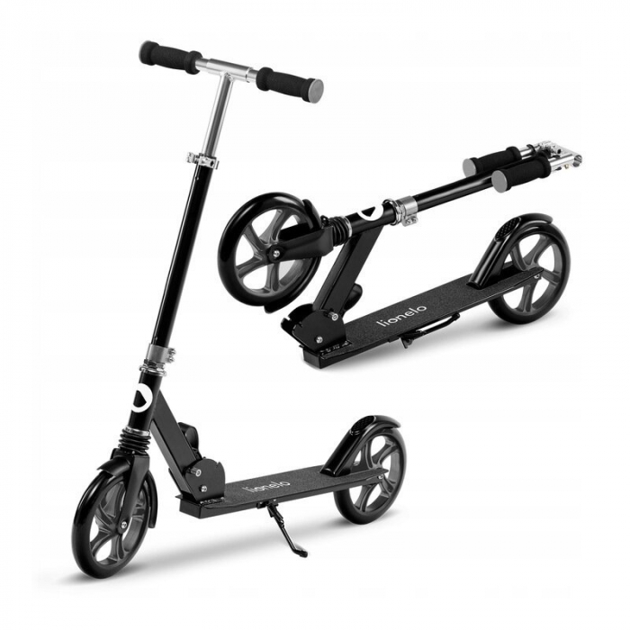 Lionelo - Trotineta Luca, Copii/Adulti, Pliabila, Pana la 100 Kg, Conform cu standardul european de securitate EN14619, Negru [3]