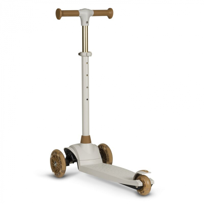 Lionelo - Trotineta pentru copii, Jessy, Pliabila, Pana la 50 Kg, Cu design ergonomic, Cu lumini LED, 56 x 26 x 67-82 cm, 3 ani+, Maro [5]