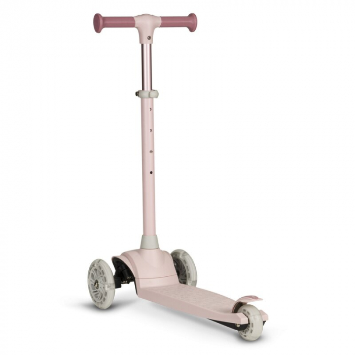 Lionelo - Trotineta pentru copii, Jessy, Pliabila, Pana la 50 Kg, Cu design ergonomic, Cu lumini LED, 56 x 26 x 67-82 cm, 3 ani+, Roz [5]