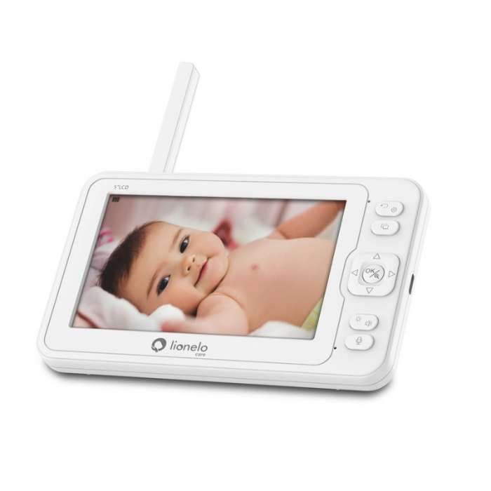 Lionelo - Video monitor Babyline 6.2, Conexiune Wi-Fi, Pana la 8h de functionare, Comunicare bidirectionala, Senzor de temperatura, Alb [3]