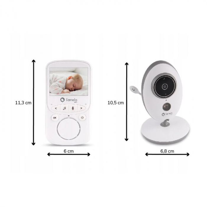 Lionelo - Videofon Babyline 5.1 , Wireless, Cu melodii, Cu doua camere independente [4]