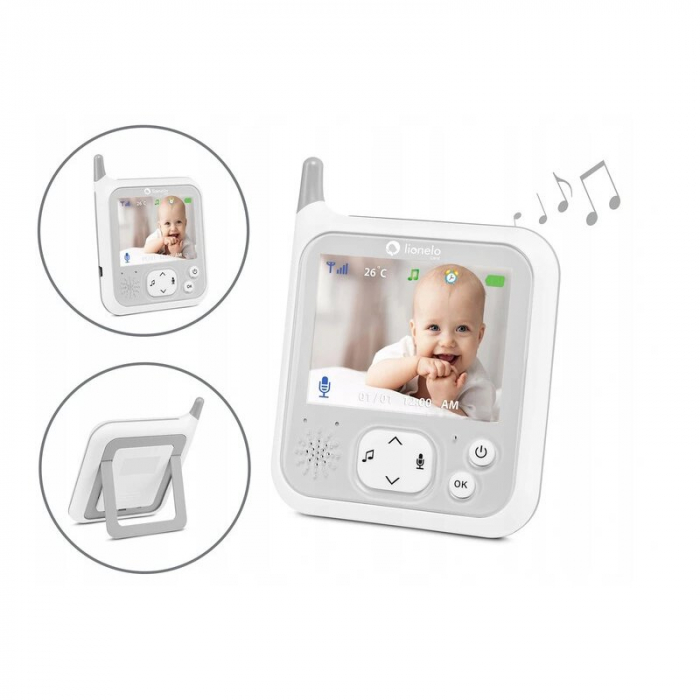 Lionelo - Videofon Babyline 7.1 , Cu melodii, Cu lampa inclusa [9]