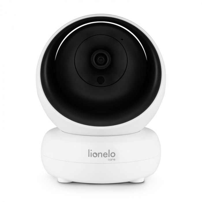 Lionelo - Videofon Babyline 8.3, Cu termometru, Cu melodii, Comunicare in 2 sensuri, Rotire 360 grade, Alb [1]