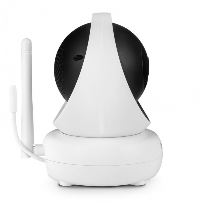 Lionelo - Videofon Babyline 8.3, Cu termometru, Cu melodii, Comunicare in 2 sensuri, Rotire 360 grade, Alb [5]