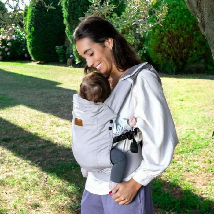 Marsupiu bebe, Jane, Like, Ergonomic, De la nastere pana la 18 Kg, Bumbac 100%, Cu multiple pozitii de purtare, Seal [7]